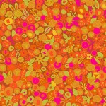 Makower Sunprints Tuesday Floral Orange