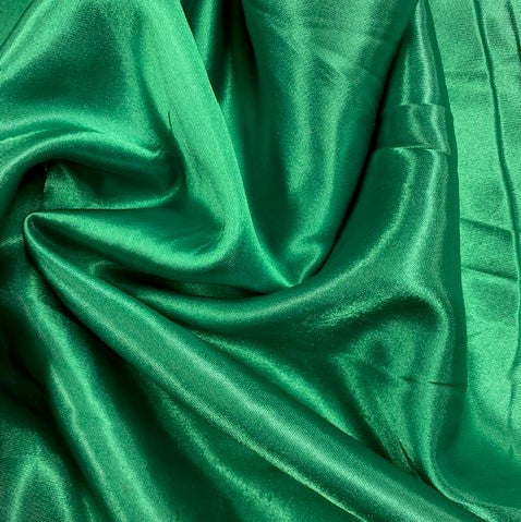 Silky Satin - Emerald Green (Sold By Metre)