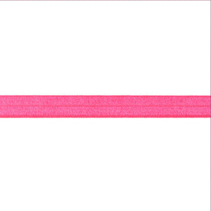 Elastic - 16mm Fuchsia, Hot Pink Foldover